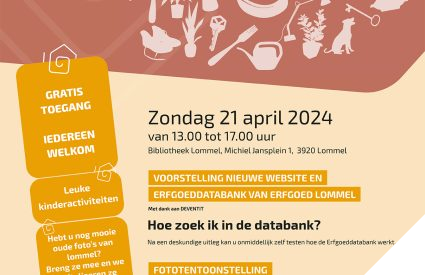 Zondag 21 april Erfgoeddag